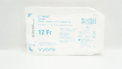 Vyaire 4898T AirLife Tri-Flo Suction Cath-N-Glove Kit with Basin & Gloves 12Fr